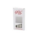 Lunaev 4PCS - İNCE ÇAP=1.6CM - UZUNLUK=12CM BEYAZ KLASİK MARKET MUM