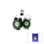 Lunaev Alarm Clock No-847 Yuvarlak Masa Çalar Saat Metal Kasa Renkli Pilli - Işıklı - Fosforlu Çap: