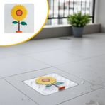 Lunaev Ayçiçeği Tasarımlı Gider Koku Önleyici – Silikon Lavabo Gider Matı Banyo Aksesuarı
