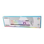 Lunaev Beyaz Gökkuşağı Işıklı USB Kablolu Oyuncu Klavye - Mouse Set
