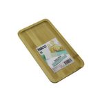 Lunaev Dikdörtgen Ahşap Bambu Servis Sunum Tepsi - Tahtası Mini Tepsi 25 X 14 X 1.4 cm