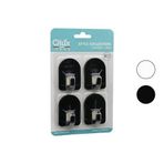 Lunaev Qlux L-00950 4PCS Dome Askı No-2 Kubbeli - Siyah - Beyaz - Plastik Askı Yapışkanlı Montaj
