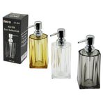 Lunaev UZUN KARE TABAN - YVRLK AĞIZ - 4+4=8GEN GÖVDE ŞEFFAF - RENKLİ AKRİLİK - MİKA KRİSTAL SIVI SABUNLUK 280ML