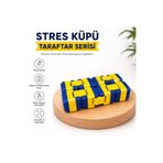 LunaLab3D Taraftar Stres Küpü - Sonsuz Küp, Katlaç, Eğlenceli ve Taşınabilir Fidget Oyuncağı, Takım, Özel Seri, Sarı-Lacivert