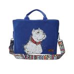 Luna'nın Atölyesi Terrier Keçe Laptop & Evrak Çantası Saks Mavi