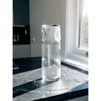 Lunara Başucu Sürahi Bardaklı Sürahi 700ML Bardak Kapaklı Sürahi Beyaz Desen - 700 ml