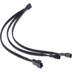 Lunatic 0343 4 Pin Fan Çoklayıcı Y Pwm 3 Pimli Dc Fan Uyumlu 10 cm Çoklayıcı Splitter Kablosu