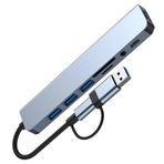 Lunatic 1060 8 in 2 USB-C & USB 3.0 Hub Çoklayıcı USB, Type-C, SD/TF ve Aux Çevirici x USB 3.0: 5Gbps ultra hızlı veri transferi. Klavye, mouse ve yazıcılar için stabil bağlantı.