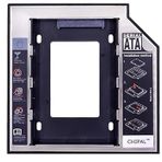 Lunatic 1647 9,5 mm 2,5 inç SSD HDD Sabit Disk İçin Sürücü Sata 3 (Dizüstü Bilgisayar) Sabit Sürücü Çerçevesi SSD veya SATA Diskinizi Harddisk Yuvasına Takıp, Bu Cihaz da DVD/CD okuyucusuna Takılır