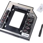 Lunatic 1747 12,7 mm 2,5 inç SSD HDD Sabit Disk İçin Sürücü Sata 3 (Dizüstü Bilgisayar) Sabit Sürücü Çerçevesi SSD veya SATA Diskinizi Harddisk Yuvasına Takıp, Bu Cihaz da DVD/CD okuyucusuna Takılır