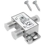 Lunatic 1848 2 li Uydu Splitter Kablo TV Rg6 Anten Çoklayıcı Dağıtıcı 3D HD SD Yayınları Destekler 1080P Destekli Yüksek Kalite Saf Bakır İç Malzemeden Üretilmiştir Parazitleri Önleyici Özellik