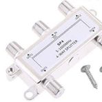 Lunatic 2048 Uydu 4'lü Splitter Kablo Tv Rg6 Anten Çanak Çoklayıcı Dağıtıcı 3D HD SD Yayınları Destekler Yüksek Kalite Saf Bakır İç Malzemeden Üretilmiştir Parazitleri Önleyici Özelliğe Sahiptir