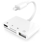 Lunatic 3343 Uyumlu Lightning To Usb Lightning Micro Sd Tf Kart Okuyucu Çevirici Dönüştürücü Adaptör Dişi:lightning+Microsd+Sd+Usb Giriş