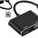Lunatic 3349 Usb 3.0 To Hdmi Vga 3.5mm 1080P Monitör Genişletici Çevirici Dönüştürücü Adaptör Ekranı Genişletir Mevcut Monitörünüzle Çalışmanızı Yaparken. Diğer Ekranınızı Kullanabilirsiniz
