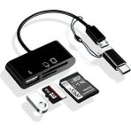Lunatic 5652 Type-c Micro Usb 3in1 Sd Micrsd Kart Okuyucu Otg Çevirici Kablosu