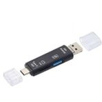 Lunatic 6850 Otg 3in1 Type-C Ve Micro Usb Tf Çevirici Dönüştürücü Kart Okuyucu Android telefonlarda tüm OTG fonksiyonlarını destekler (Hem Mikro Usb hem Type-C cihazlar ile çalışır)