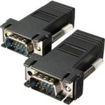 Lunatic 6859 VGA Extender RJ45 Cat5/cat6/cat7 Uzatıcı Çevirici (2'li Paket) - Siyah