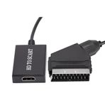Lunatic 8350 Hdmi To Scart 1080p Hd AV Video Çevirici Dönüştürücü Adaptör. SCART üzerinden gelen hem ses hem görüntü, HDMI çıkışa birlikte taşınır.