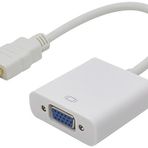 Lunatic 8744 Dijital HDMI to VGA Görüntü Çevirici Aparat Beyaz HDMI Çıkışlı Bilgisayarların Görüntüsünü VGA Girişli Monitör, Projeksiyon vb Görüntü Cihazlarına Aktarır, Çevirir. (BEYAZ)