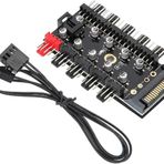 Lunatic 8849 10 Port Fan Power Sata Güç Switch Pwm Çoklayıcı, Sata power 10 Port soğutma fan splitter hub, PC bilgisayar soğutma sistemi için kullanılır.
