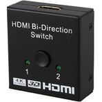 Lunatic 9444 2 Port Çift Yönlü Hdmi Switch Splitter Ekran Monitör Altın Kaplama Çoklayıcı Çoğaltıcı (Aynı anda iki ekrana görüntü vermez. Üzerindeki düğmeyle ekranlar arası geçiş yapılır)