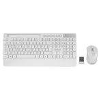 Lunatic Everest KM-9676 Multimedya Tablet-Telefon Standlı Bileklik Ağrı Engelleyicili Uzun Menzilli Kablosuz Klavye Mouse Set (BEYAZ)