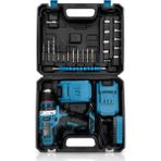 Lunax Kimmeer Plus 12V 2AH Metal Şanzıman Çift Akülü Bakır Sargı 24 Parça Şarjlı Akülü Vidalama Matkap
