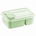 Lunch To Go Beslenme Kabı Bölmeli Sosluklu Plastik Beslenme Kutusu 920Ml 40Ml 14,5X20X7,4(H) Cm Yeşil