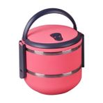 Lunchbox Yemek Termosu İki Katlı Yemek Kutusu Pembe