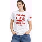 Lune Store Türkiye World Cup 2026 Baskılı Tişört Futbol Temalı Forma T-Shirt - Beyaz - XS