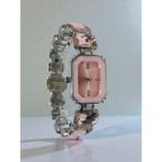 Lunel Accessory Pembe Baget Taşlı Çelik Kadın Saati - Kararmaz Paslanmaz Çelik Lüks Tasarım