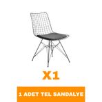 Lunera Mobilya 1 Adet Modernismo Tel Sandalye İç Mekan,Balkon,Yemek Masası Sandalyesi