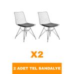 Lunera Mobilya 2 Adet Modernismo Tel Sandalye İç Mekan,Balkon,Yemek Masası Sandalyesi