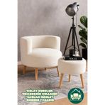 Lunera Mobilya LN Berlin Çay Seti Berjer Ve Puf Takımı (SALON, OFİS, BALKON) - 2'li Takım