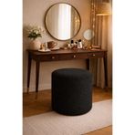 Lunera Mobilya LN Teddy Kumaş Silindir Puf Ayak Uzatma Pufu Salon Makyaj Masası PufuDekoratif Oturma Pufu