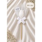 LuneraBag 100 Adet Kişiye Özel İnci Taneli Beyaz Lale Kokulu Mum Hediyelik Söz Nişan Kına Baby Shower Organizasyon Hediyesi