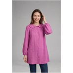 Lunfia Bebe Yaka Uzun Düğmeli Tunik - Pembe
