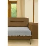 Lunga Vita Arpa Desen Dokuma Koltuk Örtüsü Oturma Yeri 90X210 %100 Pamuklu - 90 x 210 cm - Bebek Mavisi