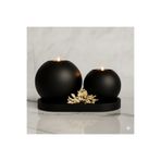 LUNİVAA HOME Dekoratif Küre Şeklinde Büyük ve Küçük Mumluk (Tealight Mumlar Dahildir)