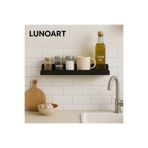LUNOART Siyah Metal Duvar Tipi RAF & Banyo Mutfak Organizer Raf - Modern Dekoratif Raf
