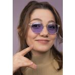 LUNOX (225) Niobe Kristal Mor Cam Unisex Güneş Gözlüğü Parlak Kristal