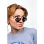 LUNOX (602) Ünisex Gunmetal Metal Güneş Gözlüğü (dikdörtgen) Gun Metal