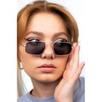 LUNOX (604) Ünisex Gümüş Metal Güneş Gözlüğü (dikdörtgen) Gümüş