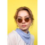 LUNOX (729) Lucia Krem Ünisex Güneş Gözlüğü (Siyah Sap) Krem