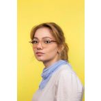 LUNOX (789) Lucia Ünisex Krem Ekran Gözlüğü (Siyah Sap) Krem
