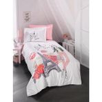 Luoca Patisca Paris Eyfel 11901 Genç Nevresim Takımı, Tek Kişilik, Amour 3 Parça