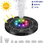 Luoditong Shop 5V 3W Tarzı 1W Mini Güneş Enerjisi Su Çeşmesi Bahçe Havuzu Gölet Açık Kuş Banyosu Yüzen Su Çeşmesi Pompası Bahçe Havuzu Dekorasyonu (Yurt Dışından) - Renkli