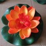 Luoditong Shop As Resim Stili Yapay Lotus Nilüfer Yüzen Çiçek Göleti Tank Bitki Süsleme 10CM Ev Bahçe Göleti Dekorasyonu (Yurt Dışından) - Renkli