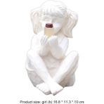 Luoditong Shop B Tarzı Güneş Ateşböcekleri ile Bir Çocuk Bahçe Dekorasyon Açık Heykel Reçine Kavanoz Erkek Kız Kaprisli Flowerbed Yard Heykel Dekor (Yurt Dışından) - Renkli