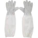 Luoditong Shop Beyaz Stil 1 Çift Arıcı Koruyucu Eldiven Pamuklu Pu Deri Büyük Rahat Çok Dayanıklı Esneklik Arıcılık Anti Arı Kollu (Yurt Dışından) - arıcılık malzemeleri